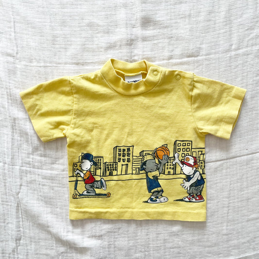 OshKosh City Kids Graphic Tee - Yellow Clover Vintage Kids Clothes