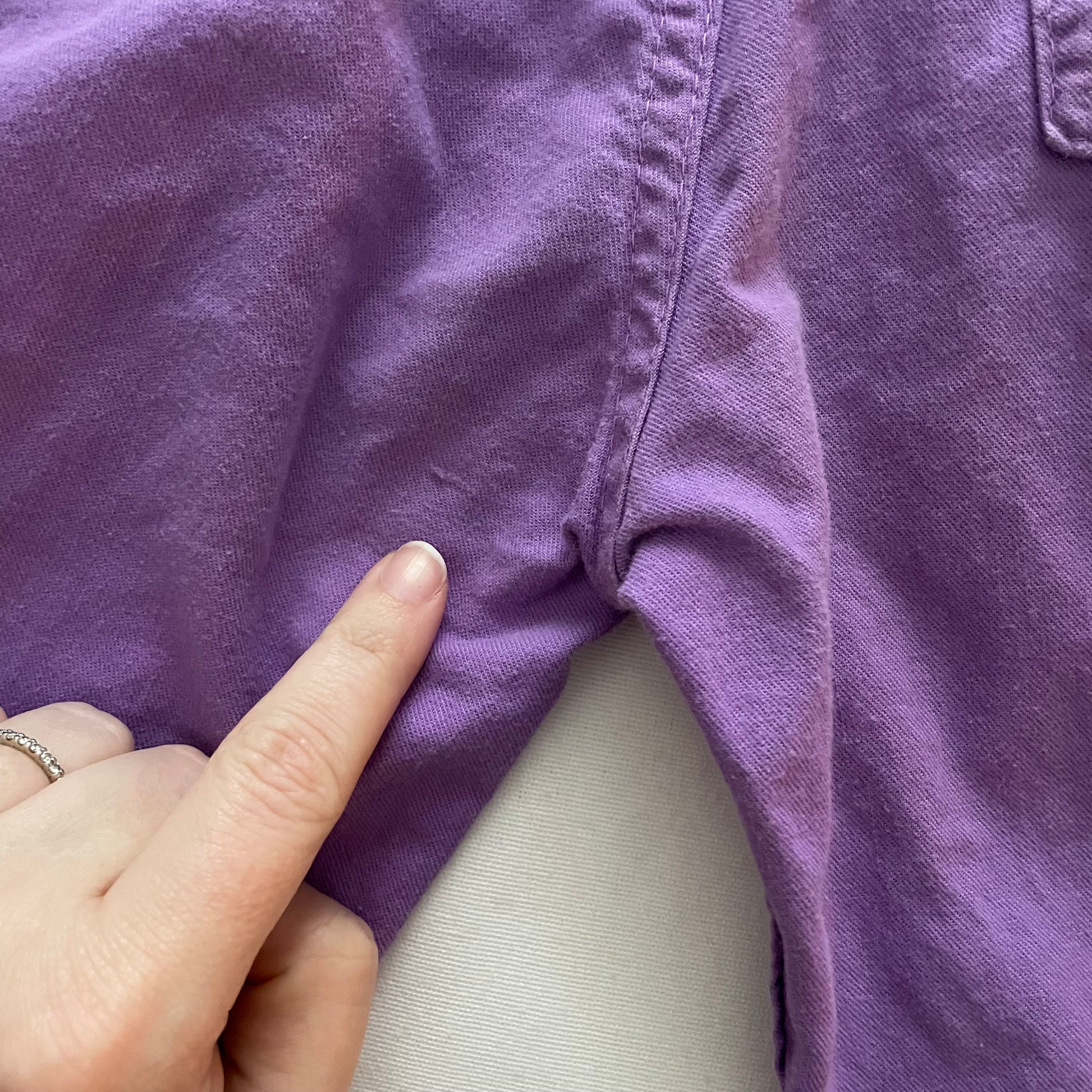 OshKosh Solid Purple Overalls - Yellow Clover Vintage Kids Clothes