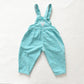 OshKosh Turquoise Hickory Stripe Bubble Overalls - Yellow Clover Vintage Kids Clothes