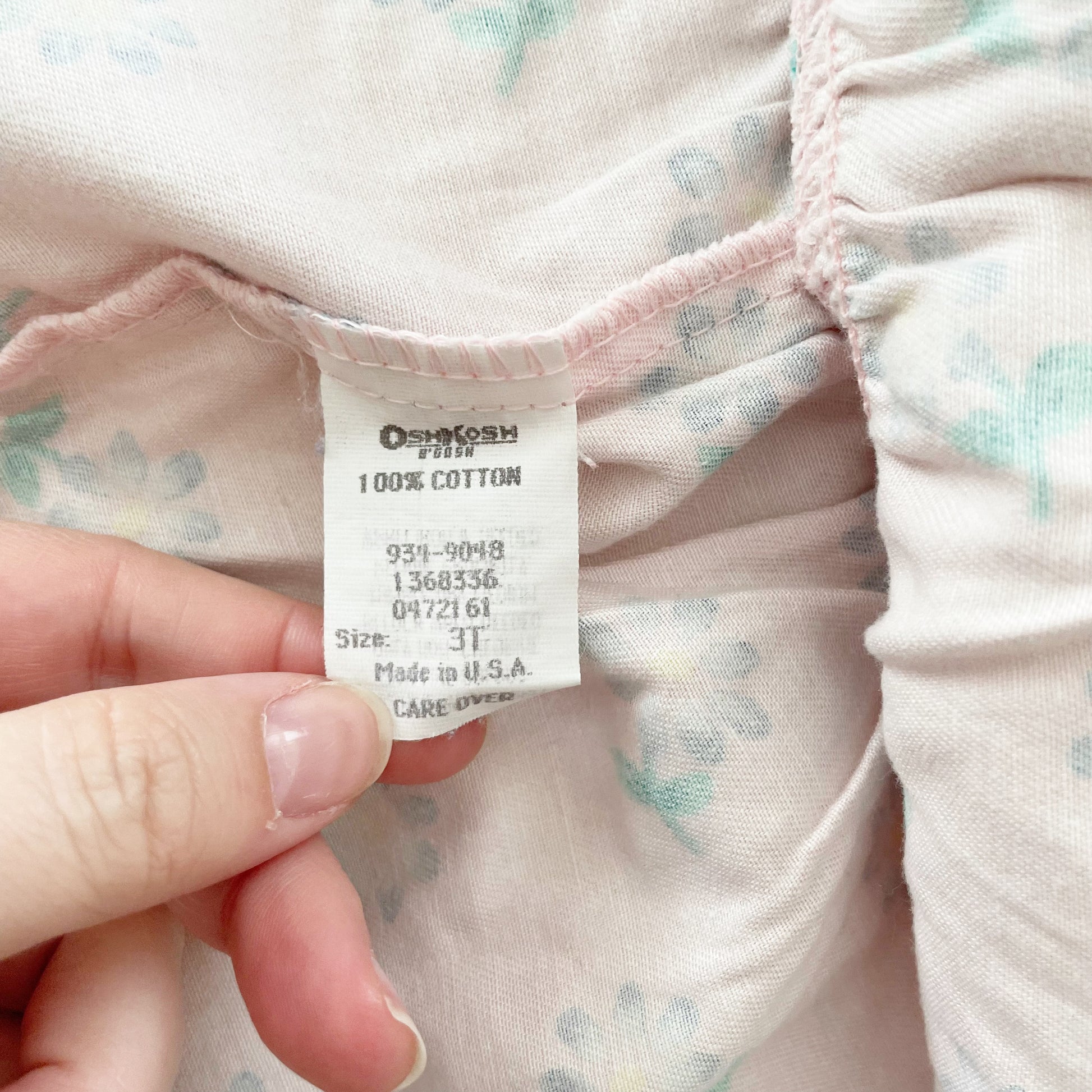OshKosh Daisy Floral Skirtall - Yellow Clover Vintage Kids Clothes