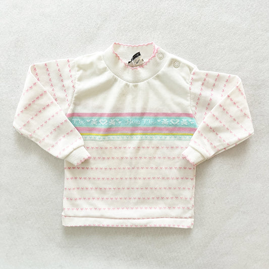 Hug Me Stripe Shirt - Yellow Clover Vintage Kids Clothes
