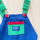 OshKosh Big Fun Colorblock Shortalls - Yellow Clover Vintage Kids Clothes