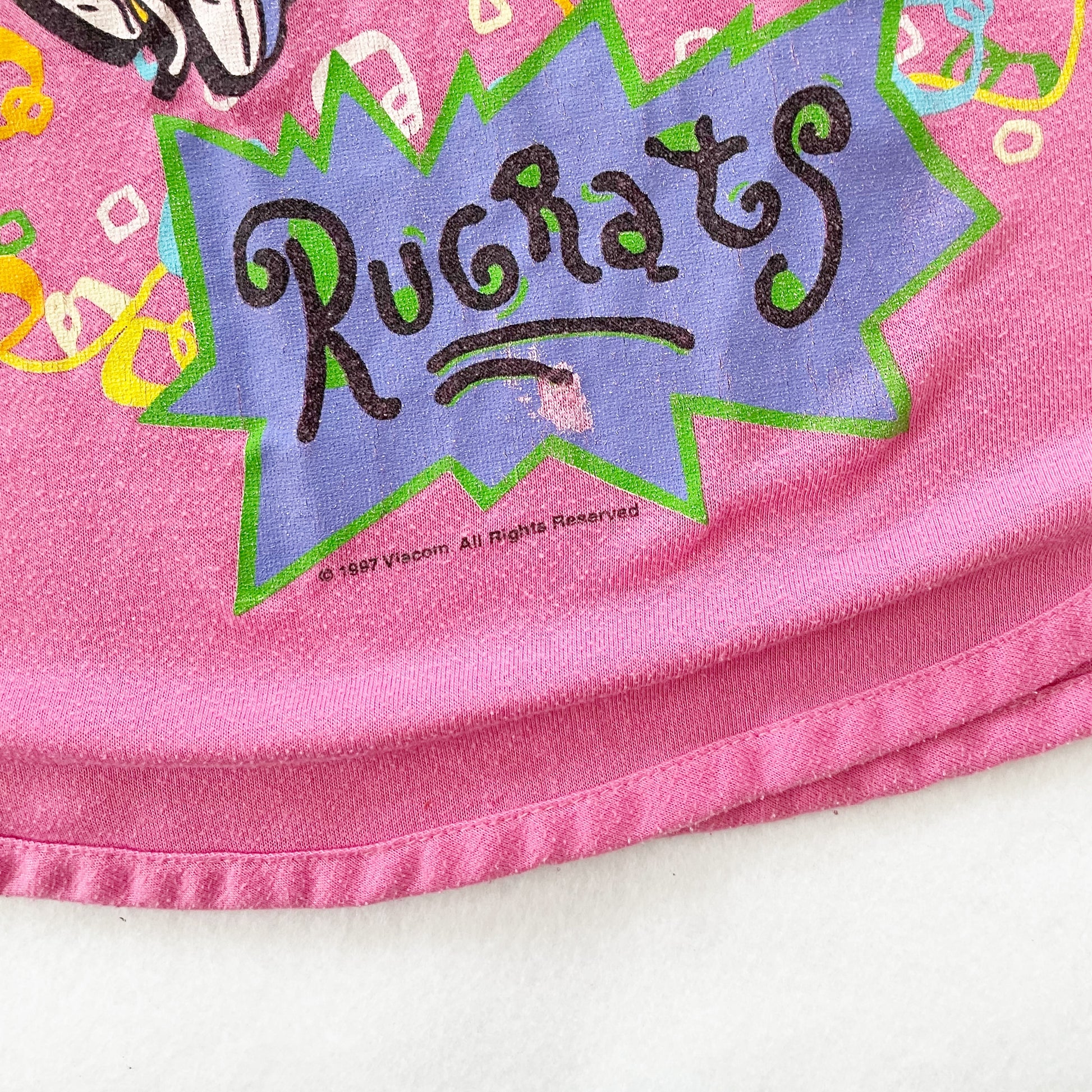Rugrats Nightgown - Yellow Clover Vintage Kids Clothes