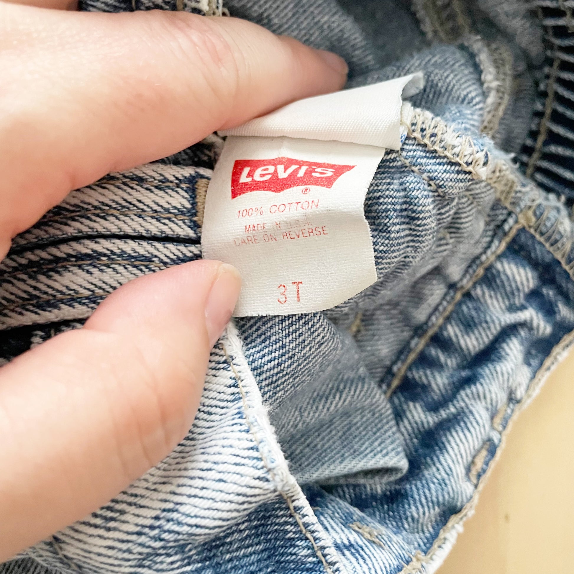 Levi’s Endangered Species Acid Wash Jeans - Yellow Clover Vintage Kids Clothes