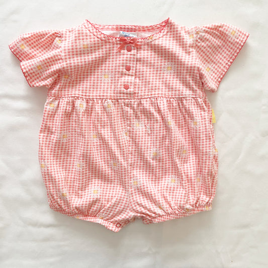 Baby B’gosh Gingham Daisy Bubble Romper