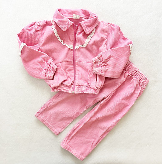Vintage Cuties By Judy Cord Jacket and Pants Baby Set