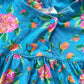 Vintage Bold Floral Jersey Dress - Yellow Clover Vintage Kids Clothes