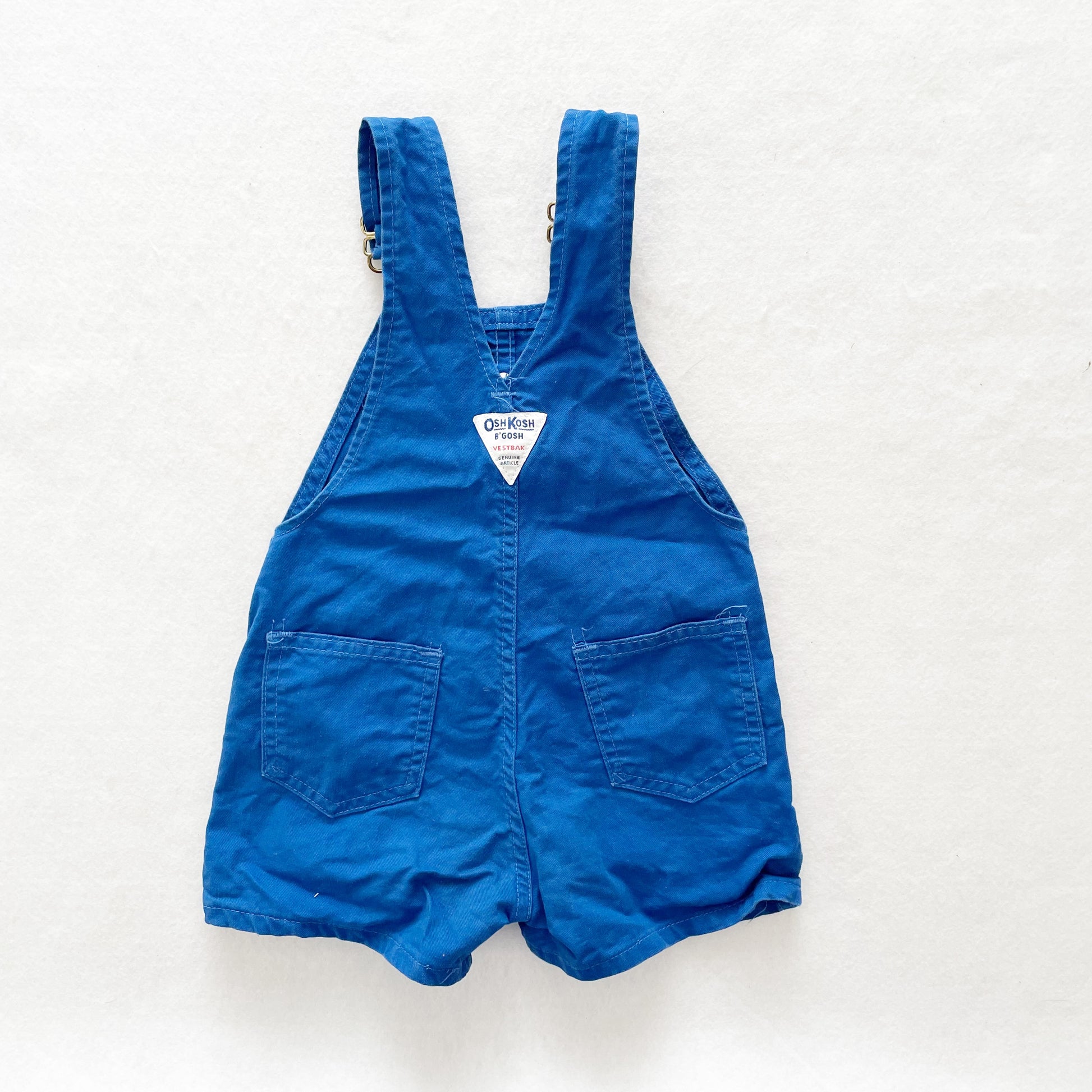 OshKosh Blue Shortalls - Yellow Clover Vintage Kids Clothes