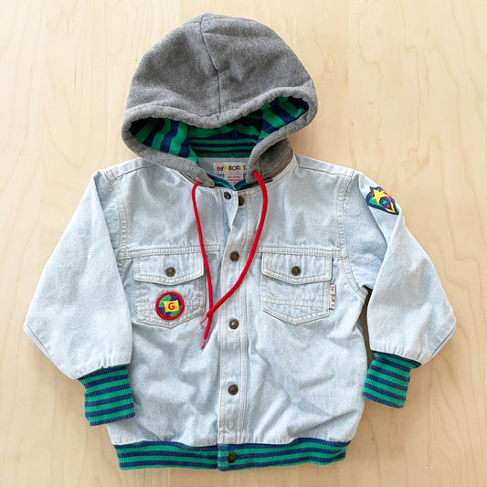 Vintage Gymboree Light Wash Denim Kids Hooded Jacket