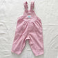 OshKosh Pink Hickory Stripe Scoop Cut Overalls
