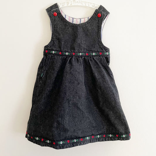 Lee Black Denim Dress - Yellow Clover Vintage Kids Clothes