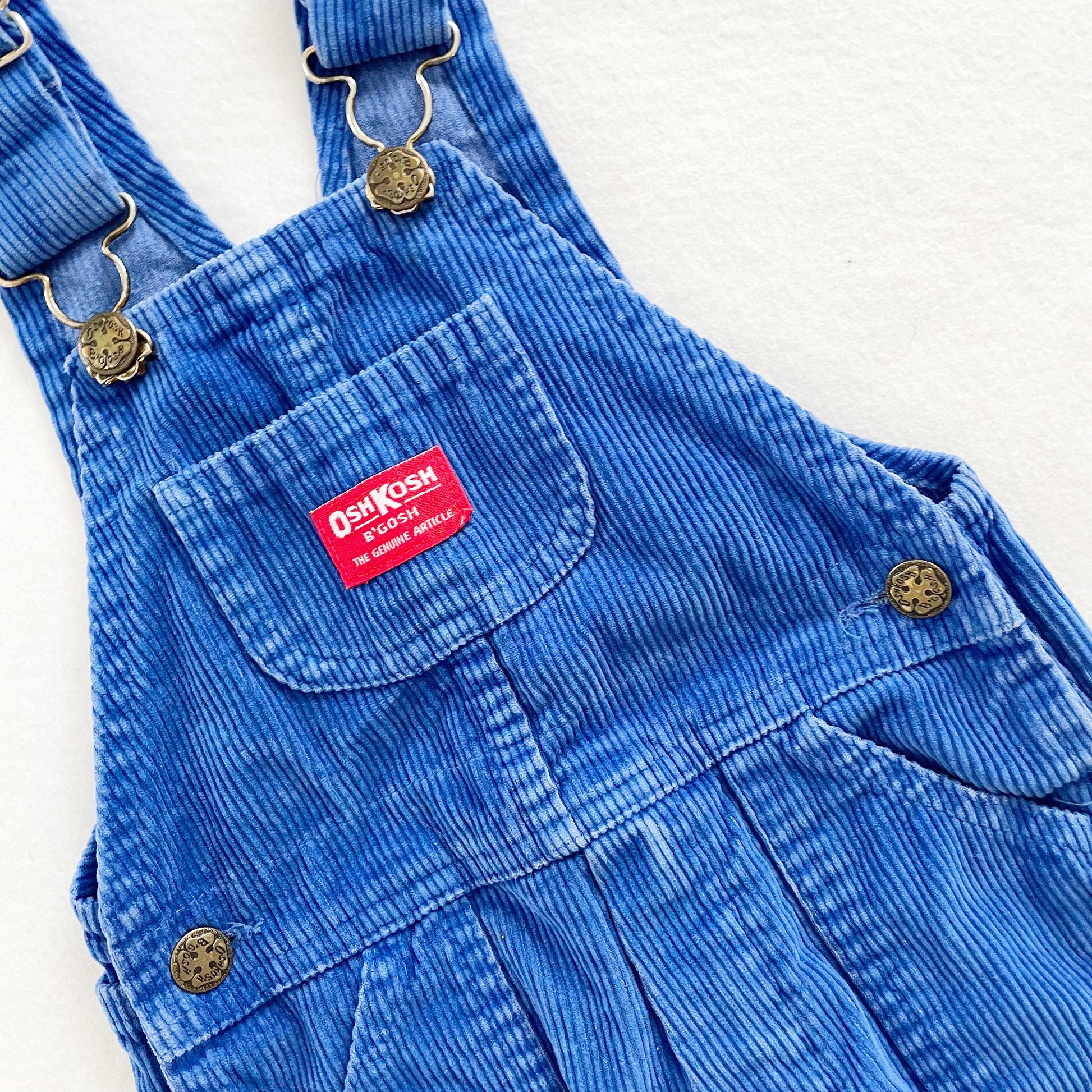 OshKosh Chunky Cord Overalls - Yellow Clover Vintage Kids Clothes