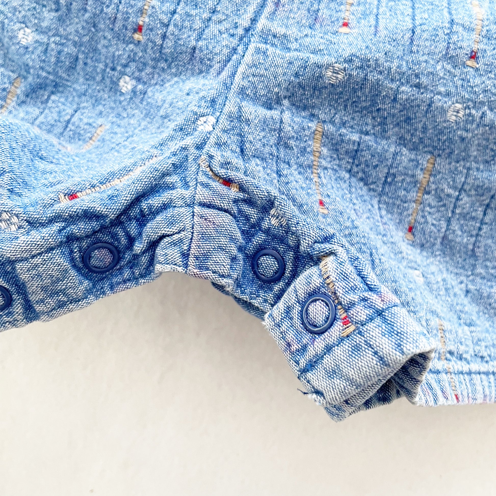 OshKosh Baseball Woven Shortalls - Yellow Clover Vintage Kids Clothes