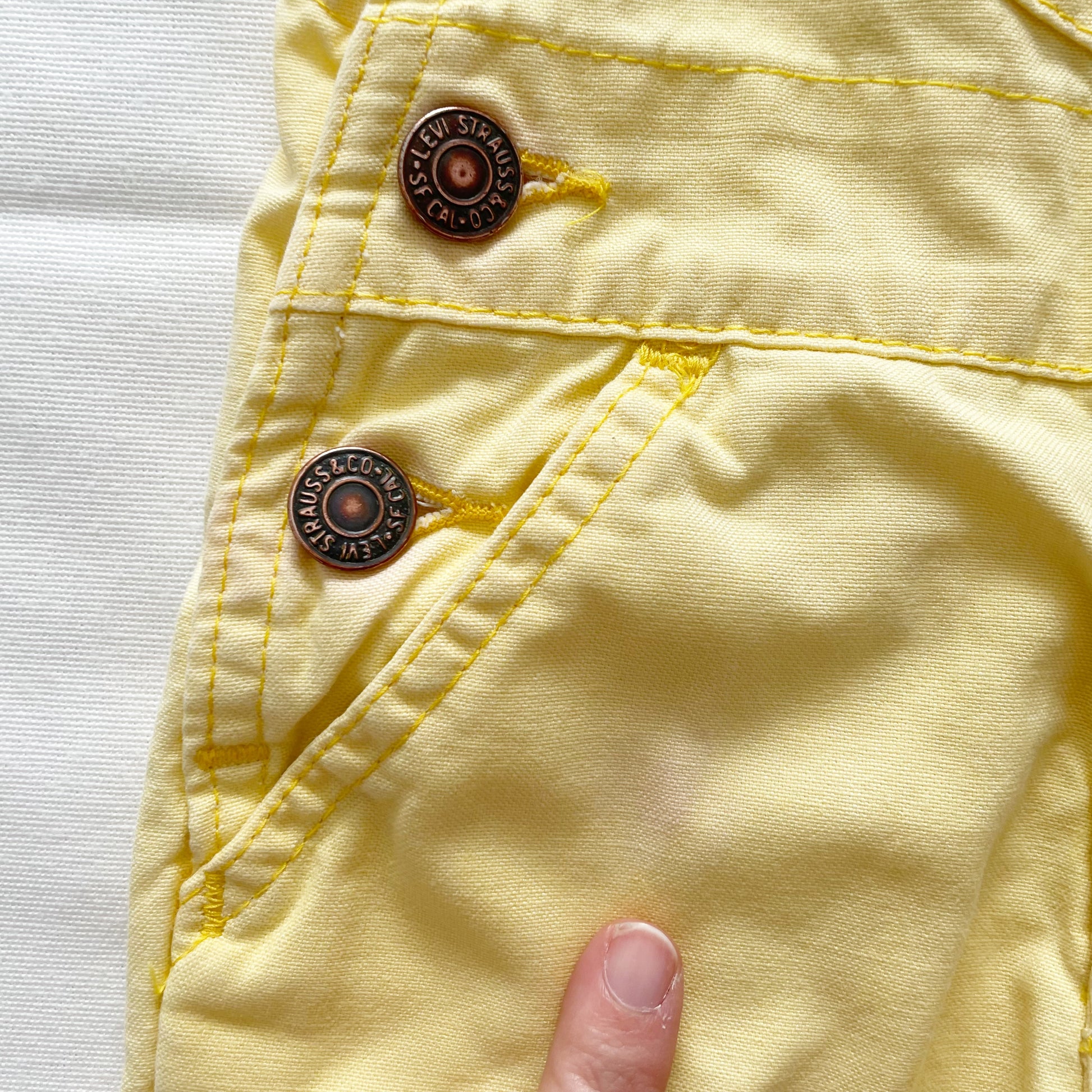 Levi’s Light Yellow Overalls • 2T/3T? - Yellow Clover Vintage Kids Clothes
