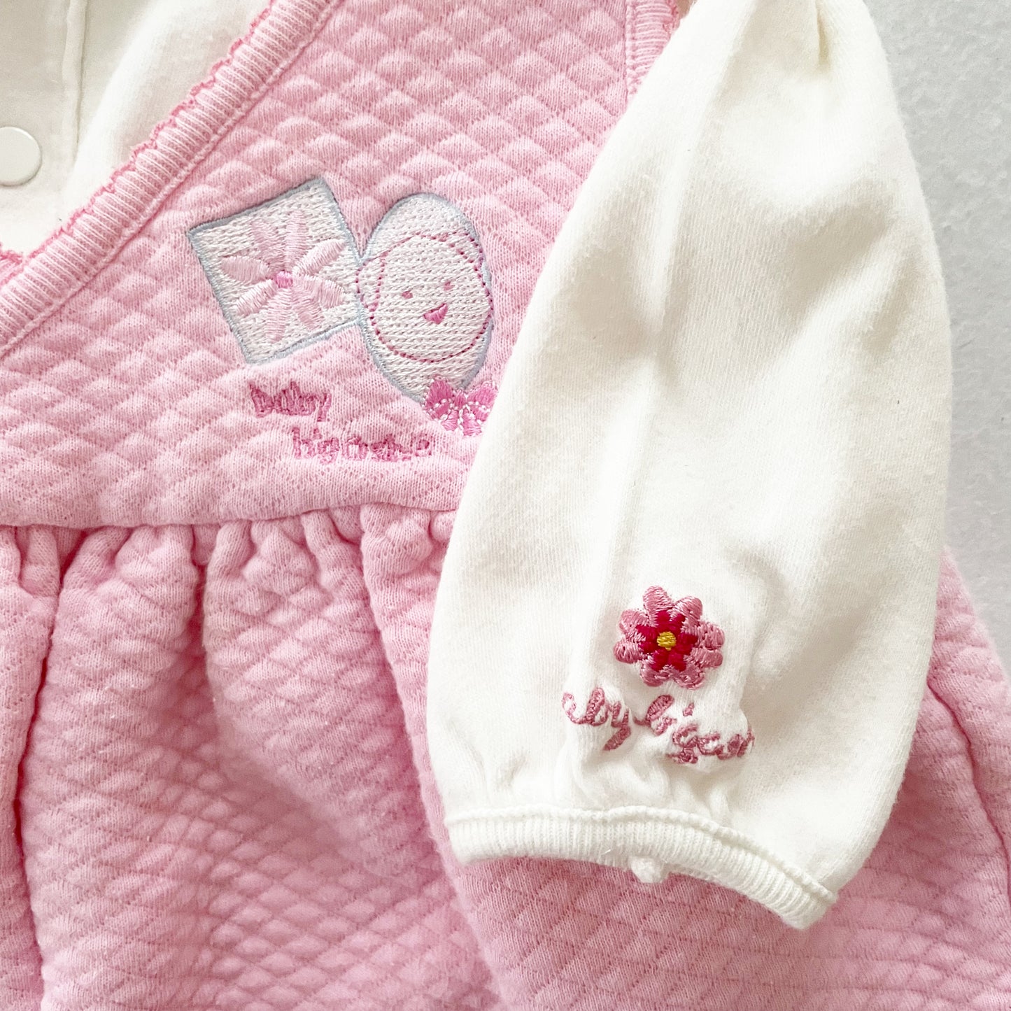 Baby B’gosh Quilted Romper Set - Yellow Clover Vintage Kids Clothes