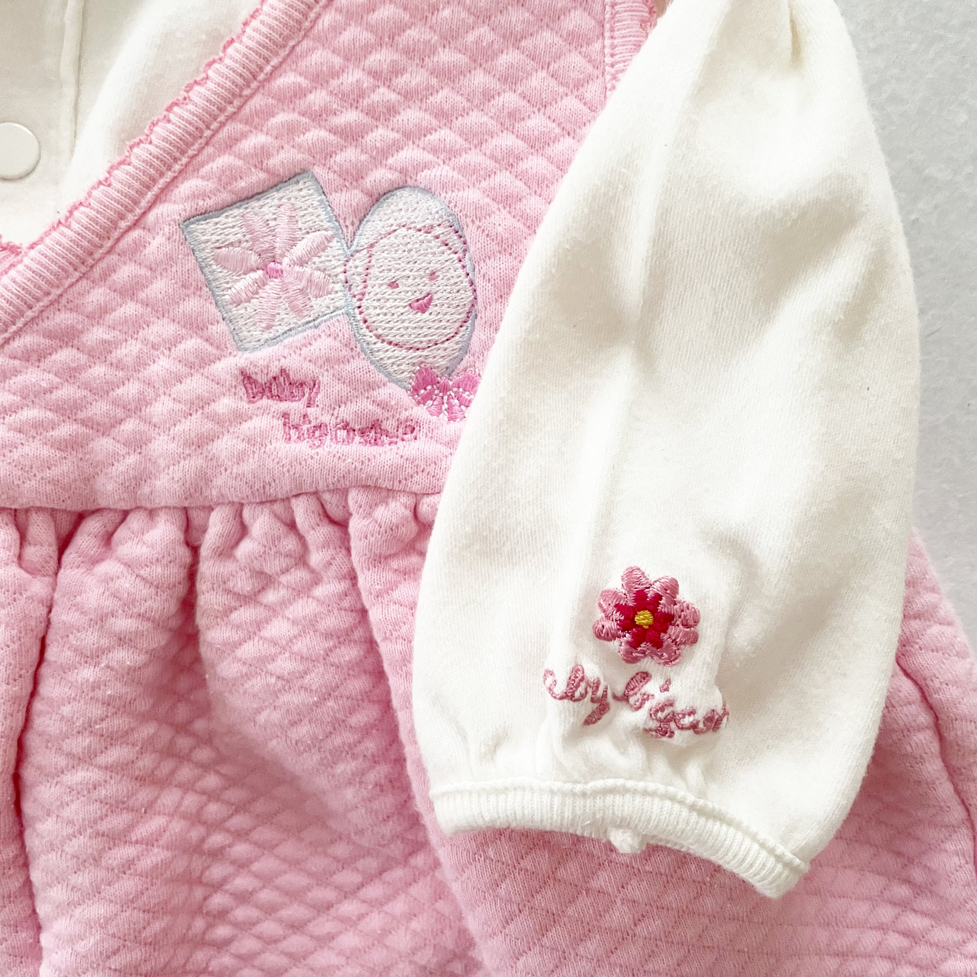 Baby B’gosh Quilted Romper Set - Yellow Clover Vintage Kids Clothes