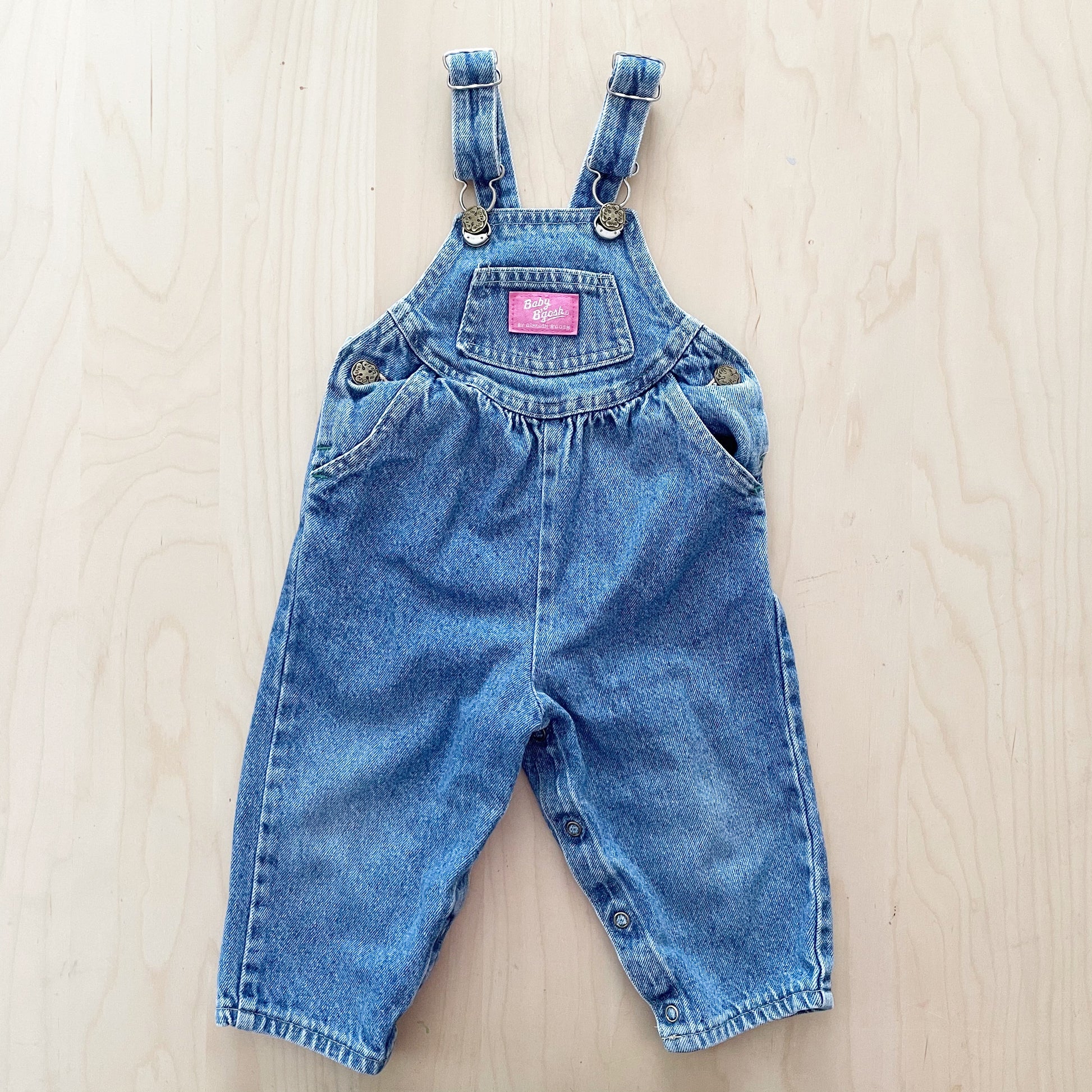 Vintage OshKosh Baby B’gosh Scoop Cut Denim Overalls