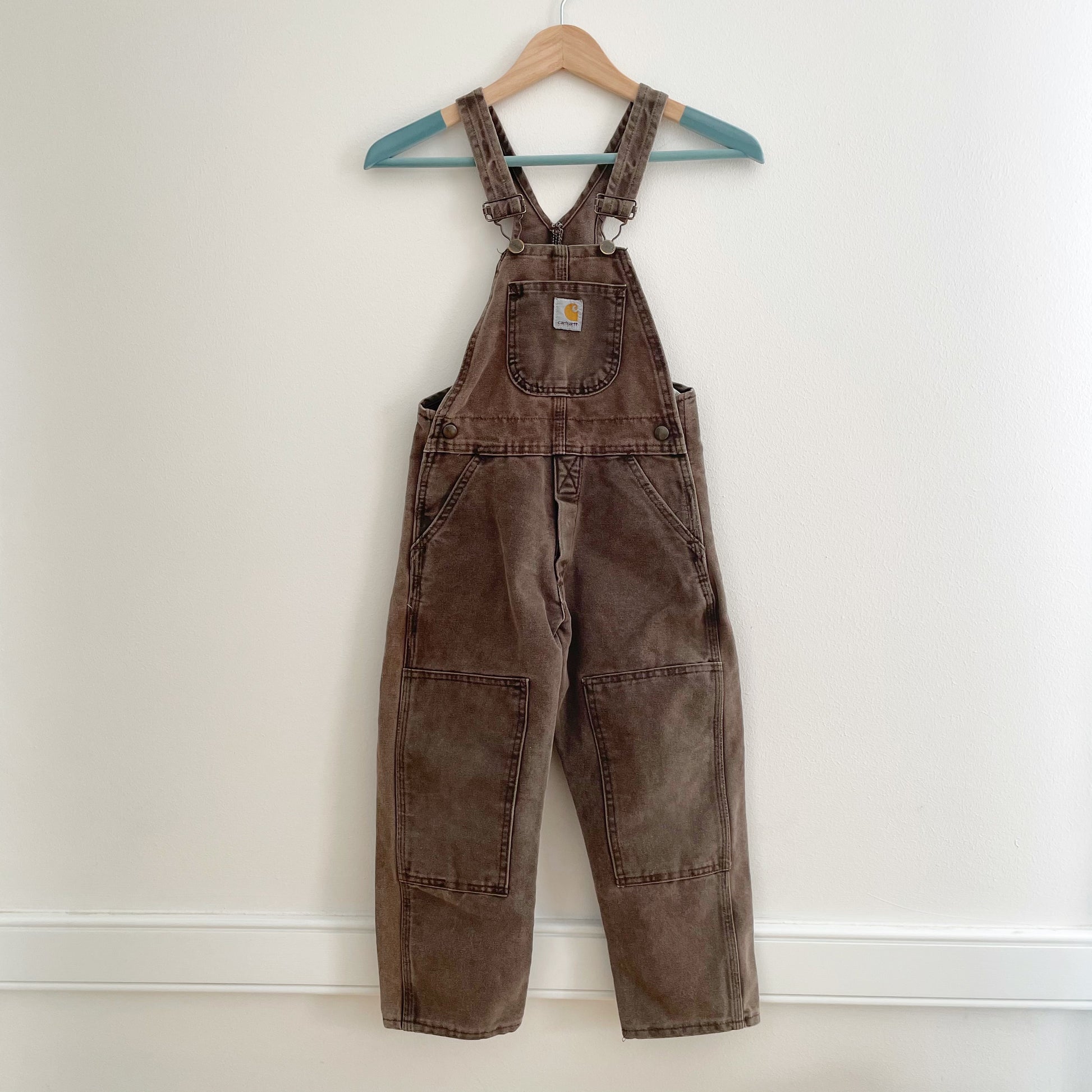 Vintage Brown Carhartt Overalls - Yellow Clover Vintage Kids Clothes