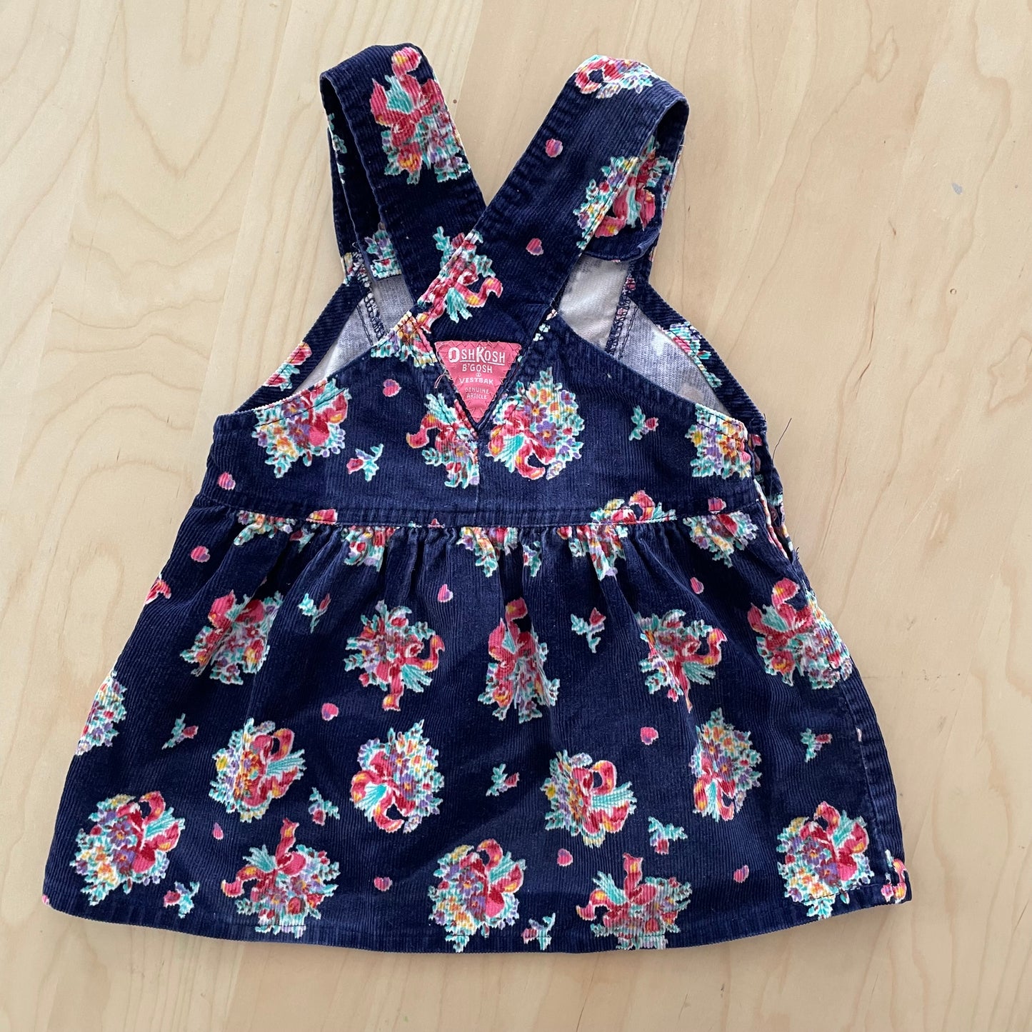 OshKosh Floral Bouquet Bow Front Cord Dress