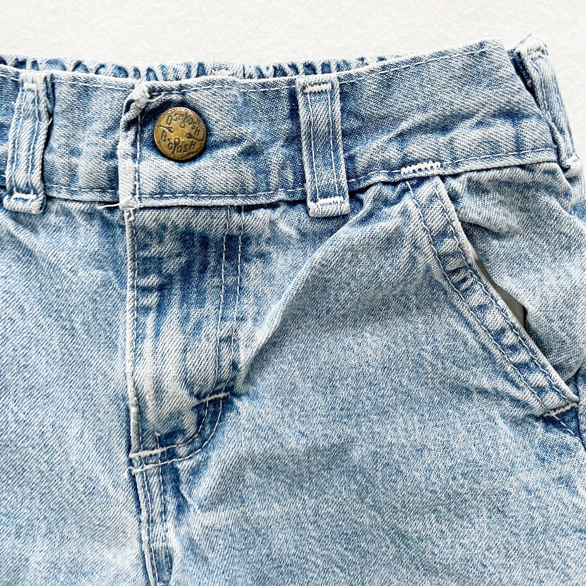 OshKosh Medium Light Wash Jeans - Yellow Clover Vintage Kids Clothes