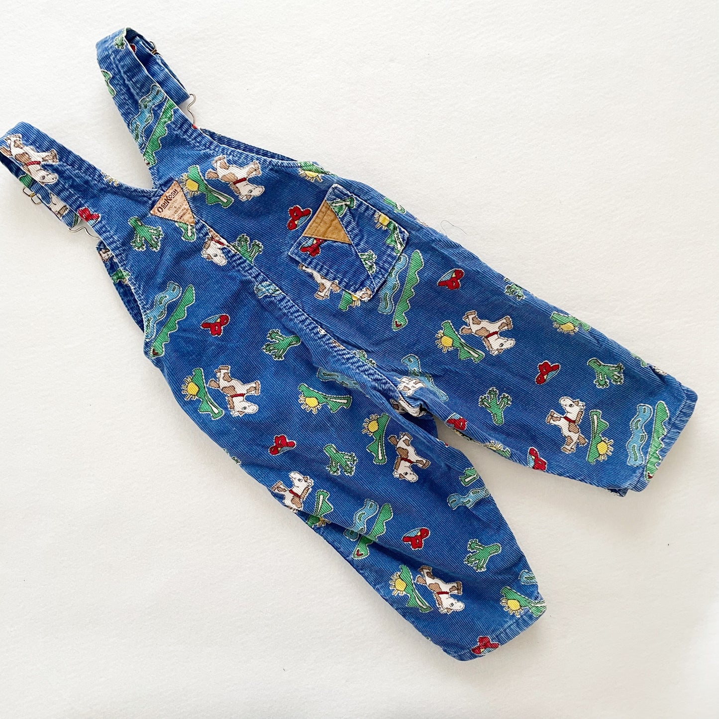OshKosh Southwest Cowboy Overalls - Yellow Clover Vintage Kids Clothes