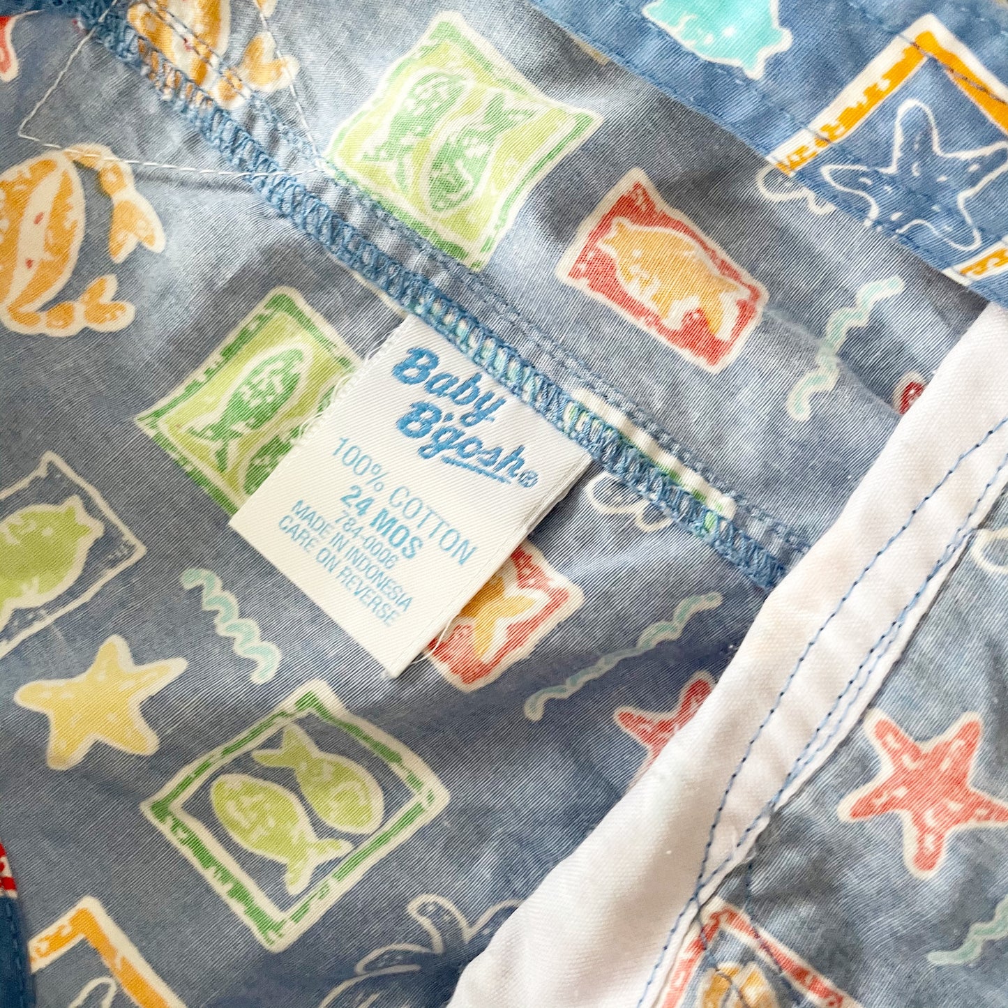 Vintage Baby B’gosh Sea Life Shortalls