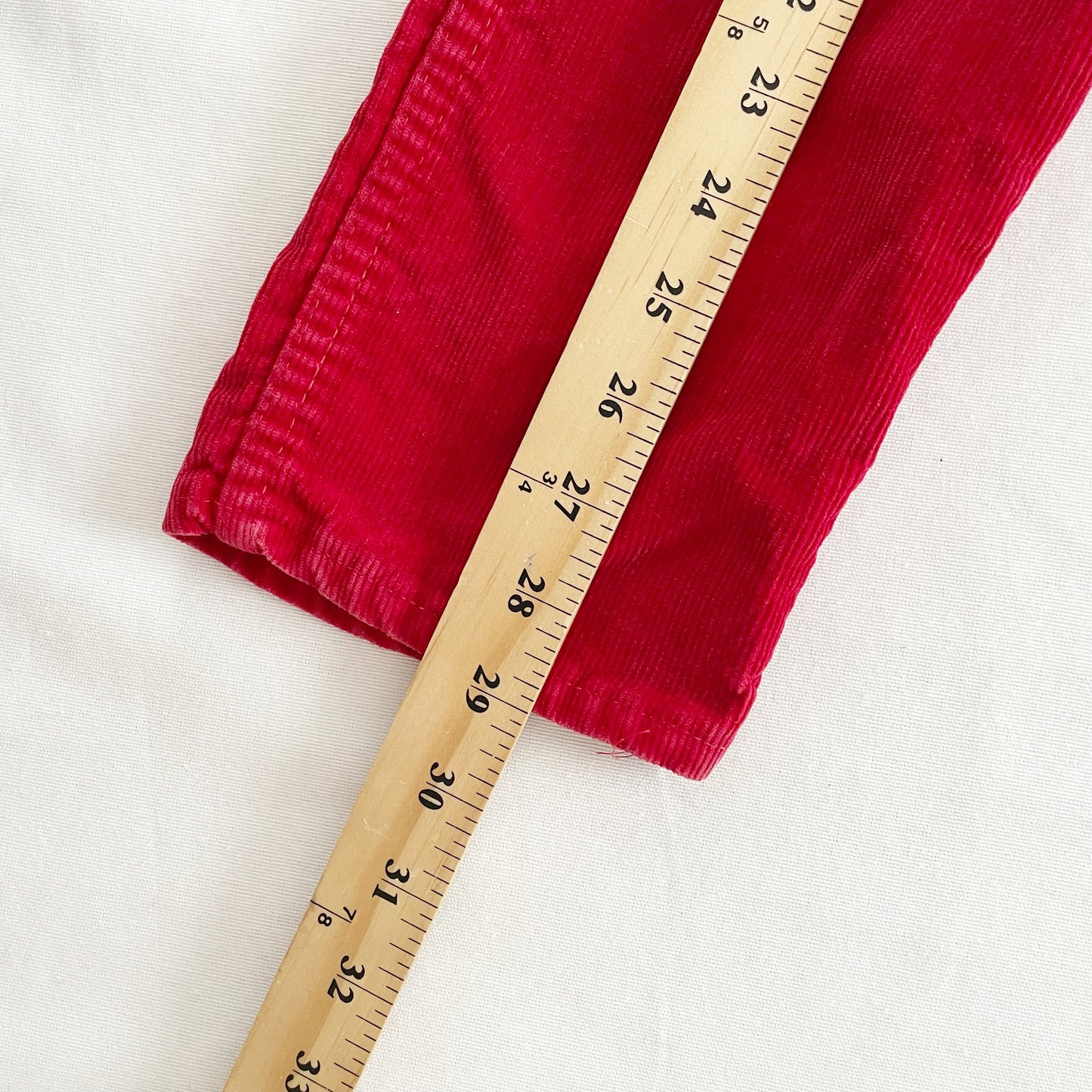 OshKosh Darker Red Cord Overalls - Yellow Clover Vintage Kids Clothes