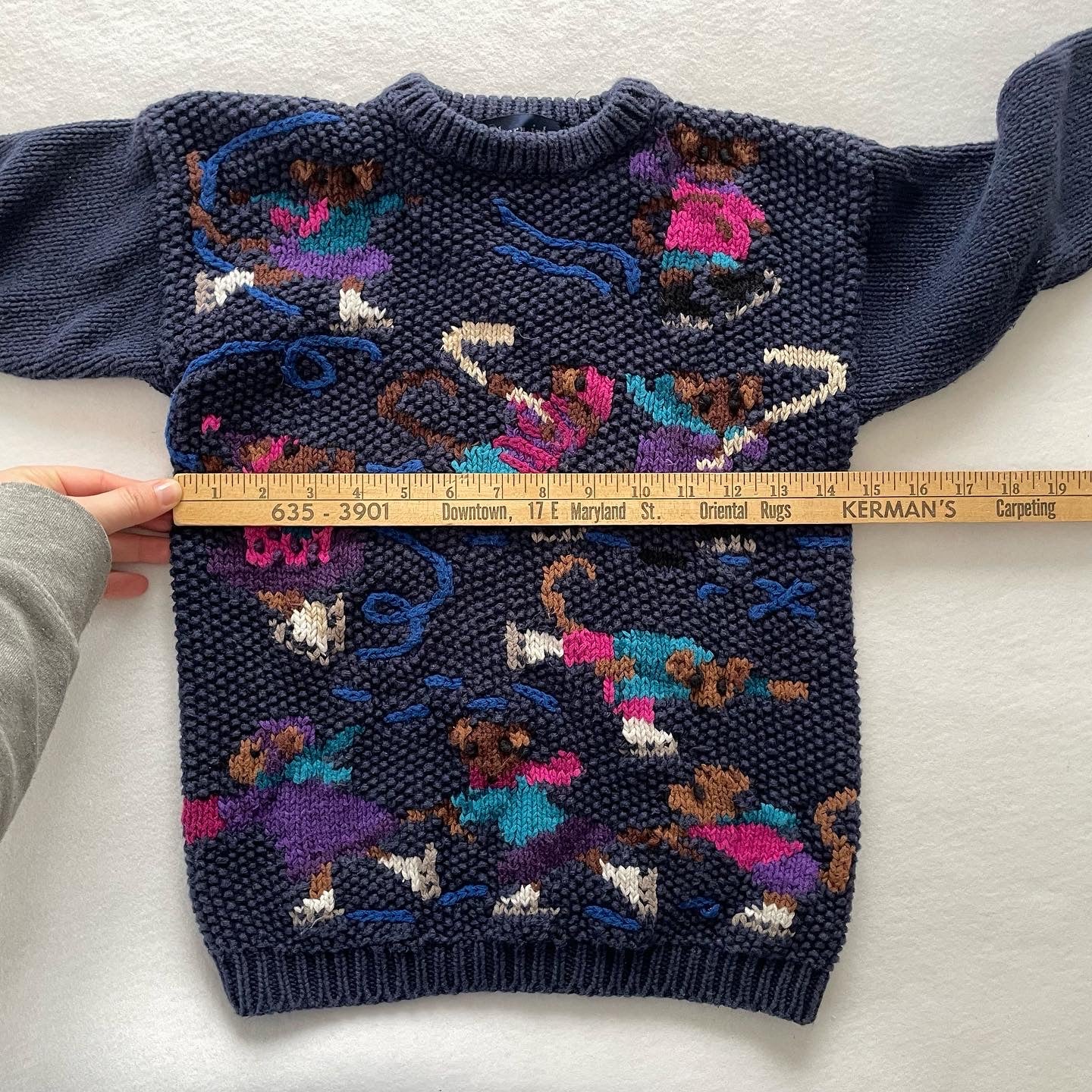 Mice Skaters Crewneck Sweater - Yellow Clover Vintage Kids Clothes