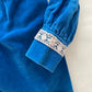 Vintage Velvet Long Sleeve Dress • 3T (?) - Yellow Clover Vintage Kids Clothes