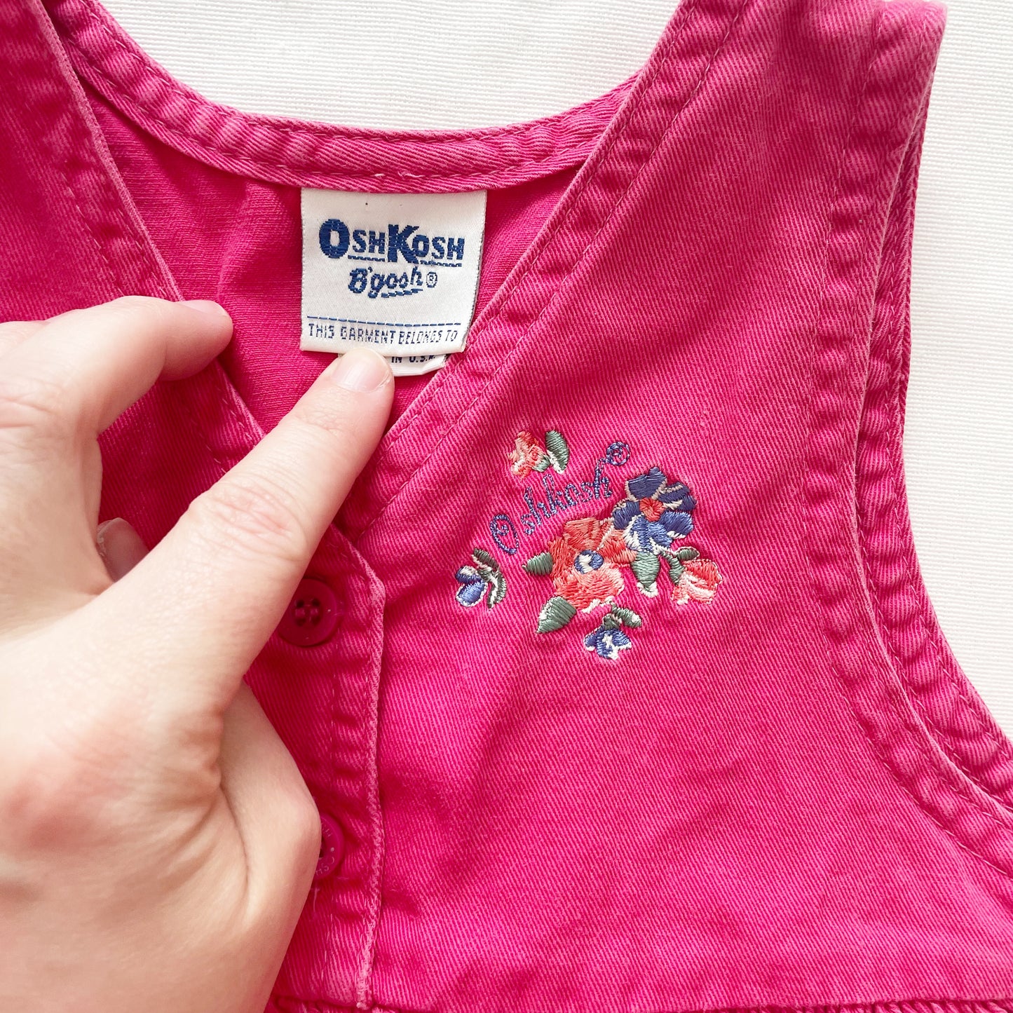 OshKosh Pink Flower Embroidered Dress