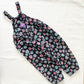 OshKosh Black Floral Cord Bubble Overalls