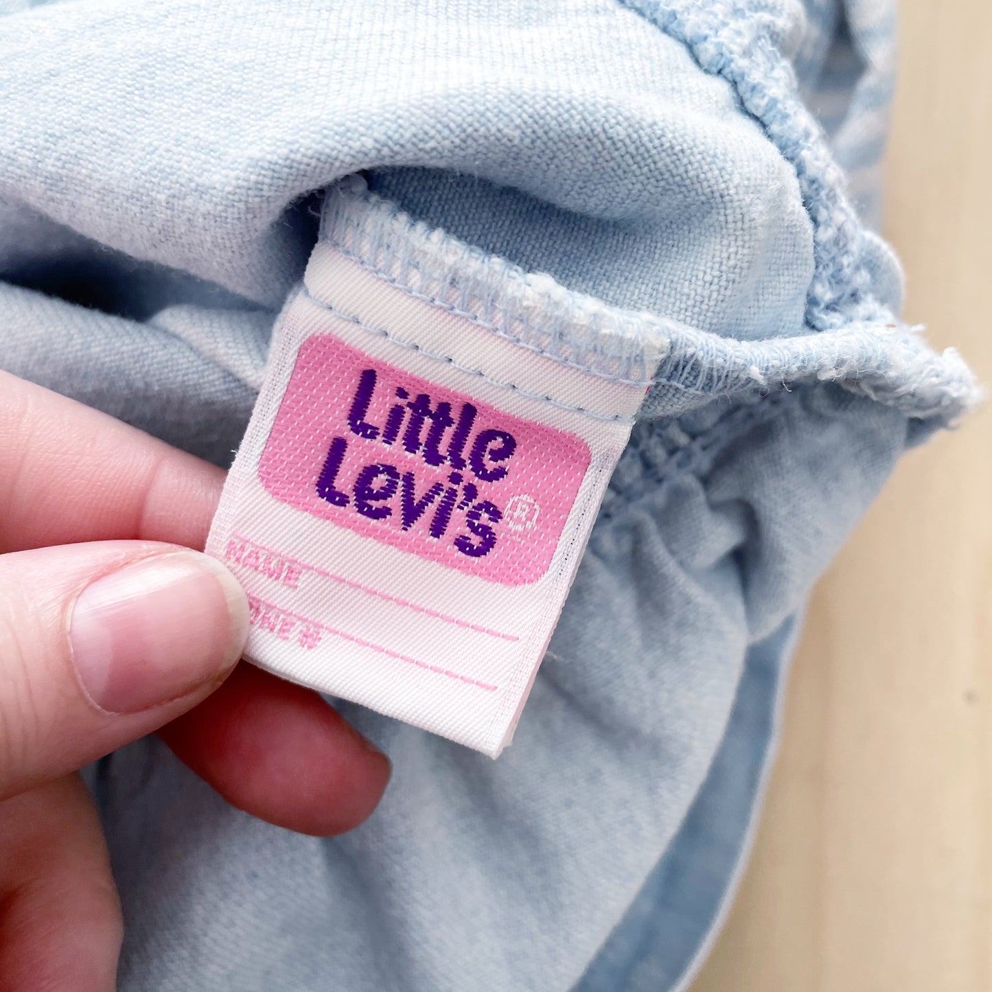 Vintage Levi’s Light Wash Dress - Yellow Clover Vintage Kids Clothes