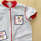 Cotton Zip Baseball Romper