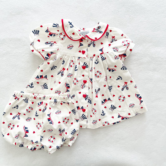 Baby B’gosh Sailing Print Dress Set