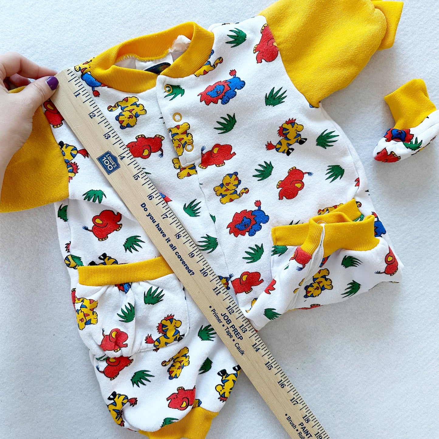 Cuddle Town Animal Print Romper Set
