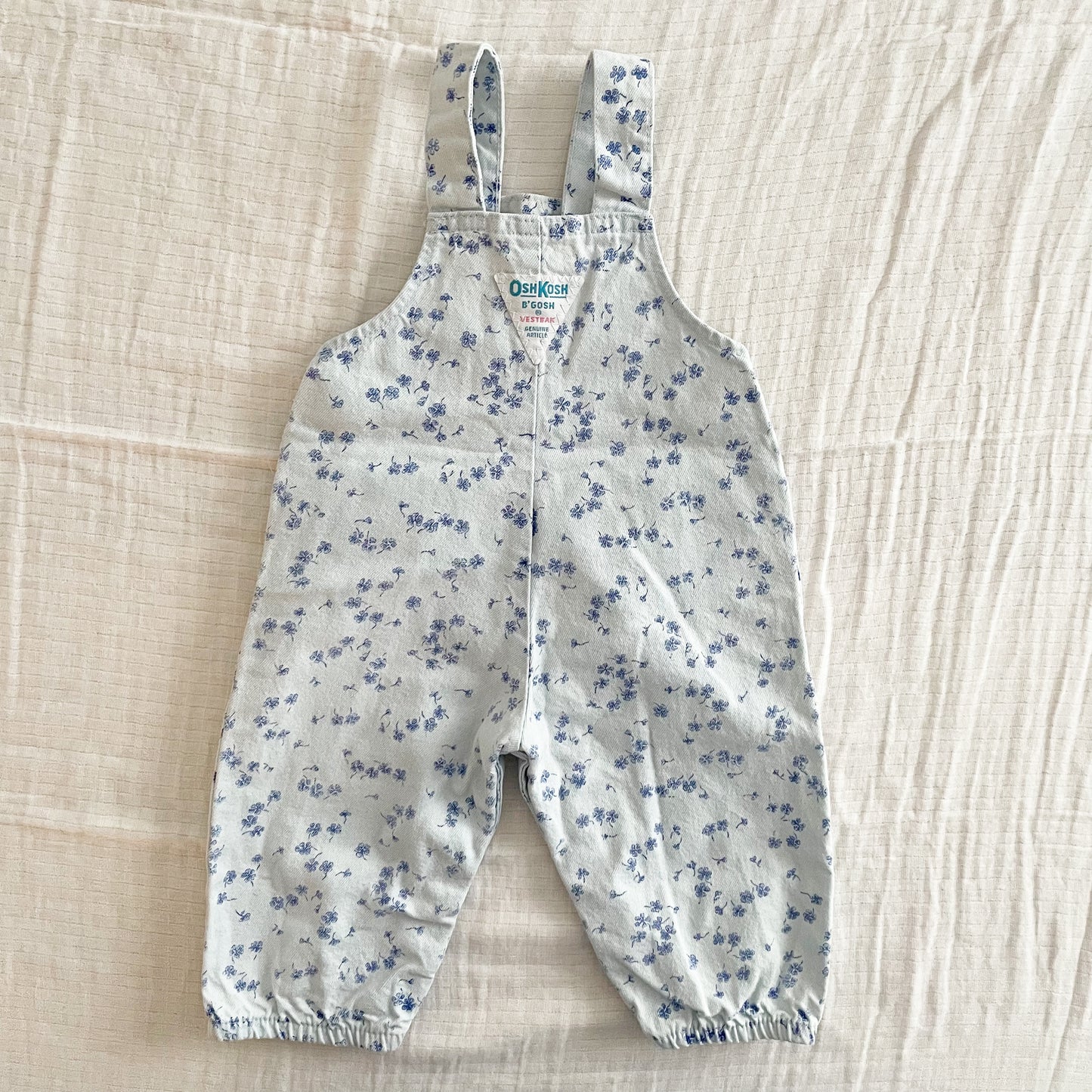 OshKosh Light Denim Floral Overalls