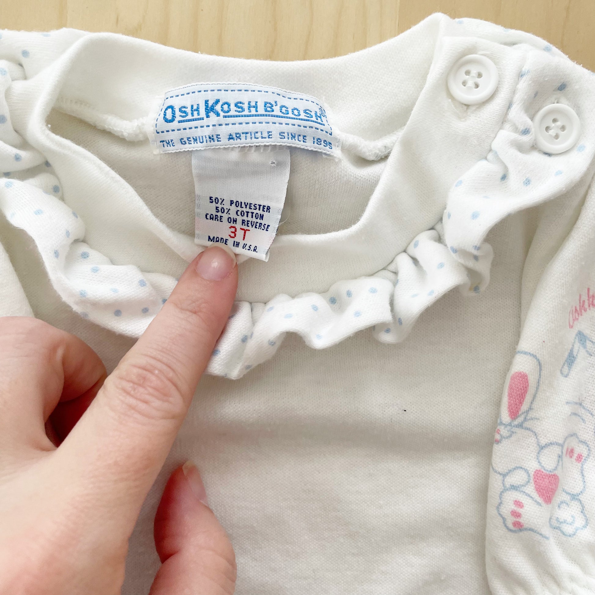 OshKosh Bunny Soda Fountain Layer Tee - Yellow Clover Vintage Kids Clothes