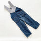 OshKosh Dark Denim Stripe Overalls - Yellow Clover Vintage Kids Clothes