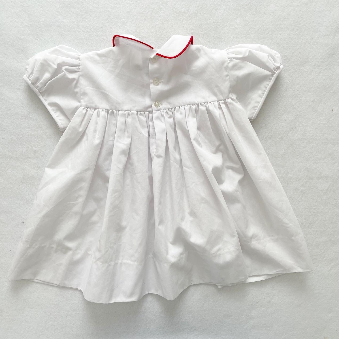 Strawberry Embroidered Dress - Yellow Clover Vintage Kids Clothes