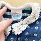 OshKosh Flower Woven Button Front Lace Collar Dress - Yellow Clover Vintage Kids Clothes