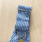 OshKosh Medium Blue Hickory Striped Shortalls - Yellow Clover Vintage Kids Clothes