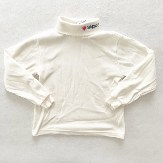 OshKosh Heart Embroidered Turtleneck - Yellow Clover Vintage Kids Clothes