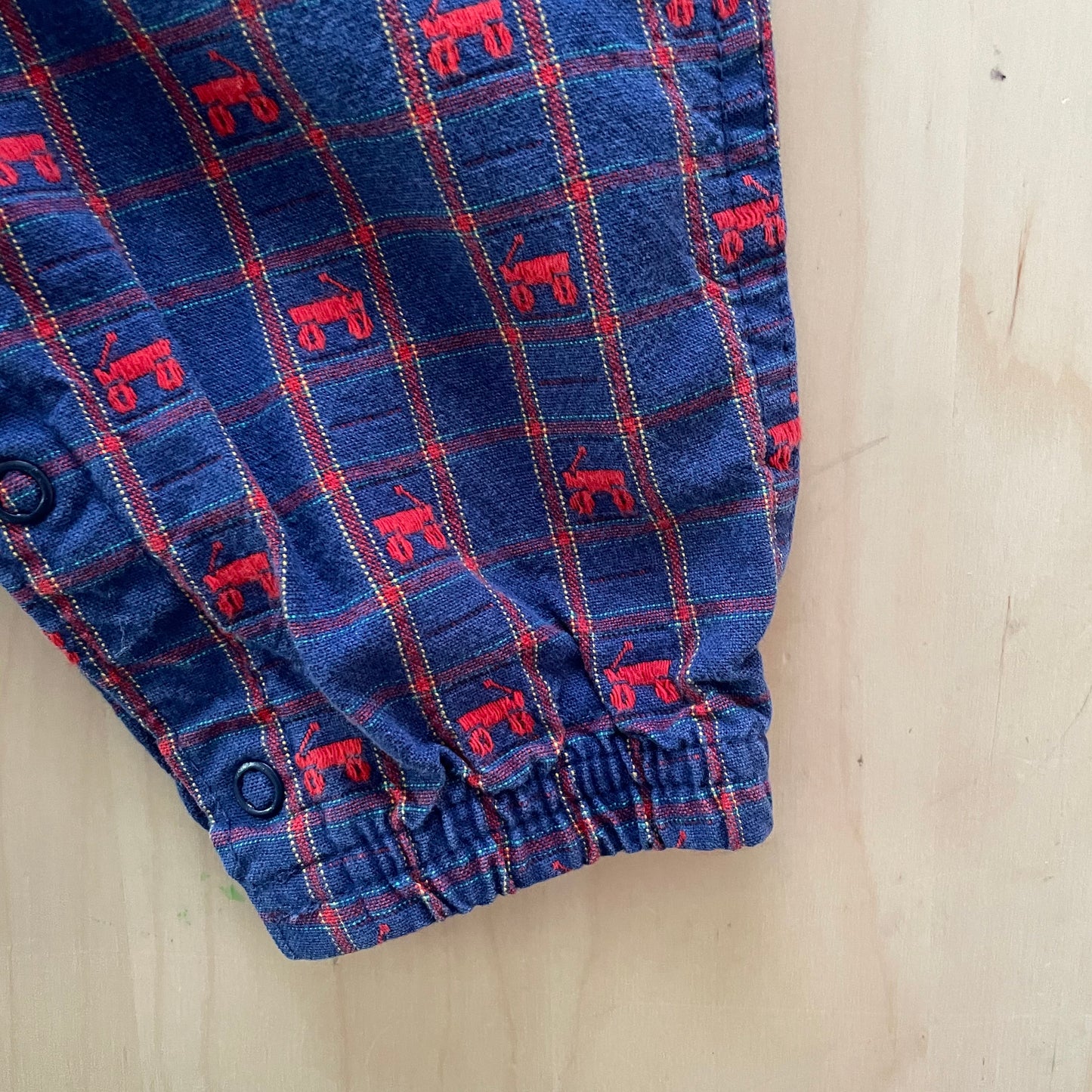 OshKosh Wagon Woven Overalls - Yellow Clover Vintage Kids Clothes