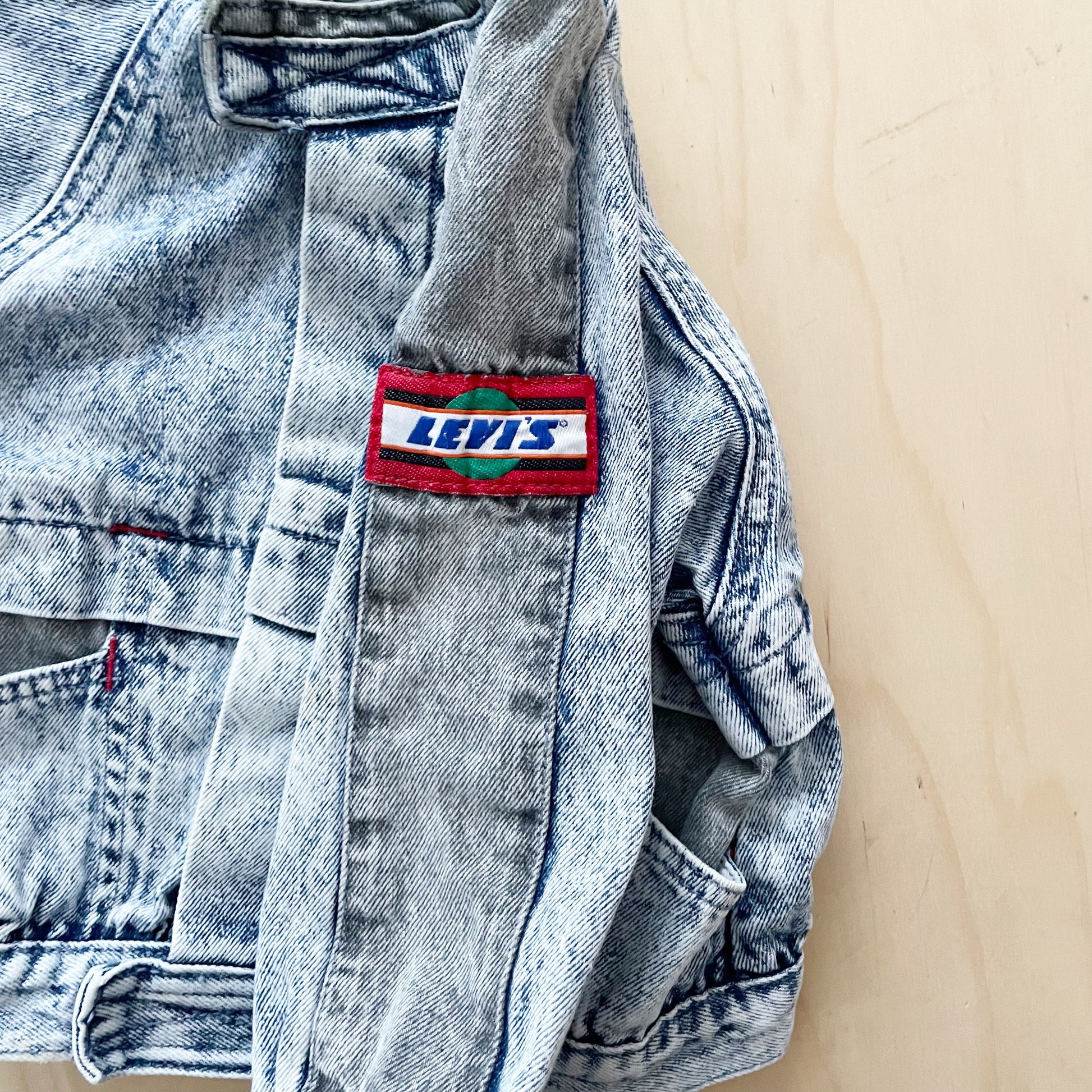 Levi’s Racing Acid Wash Jacket - Yellow Clover Vintage Kids Clothes