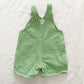 OshKosh Bright Green Stripe Shortalls - Yellow Clover Vintage Kids Clothes