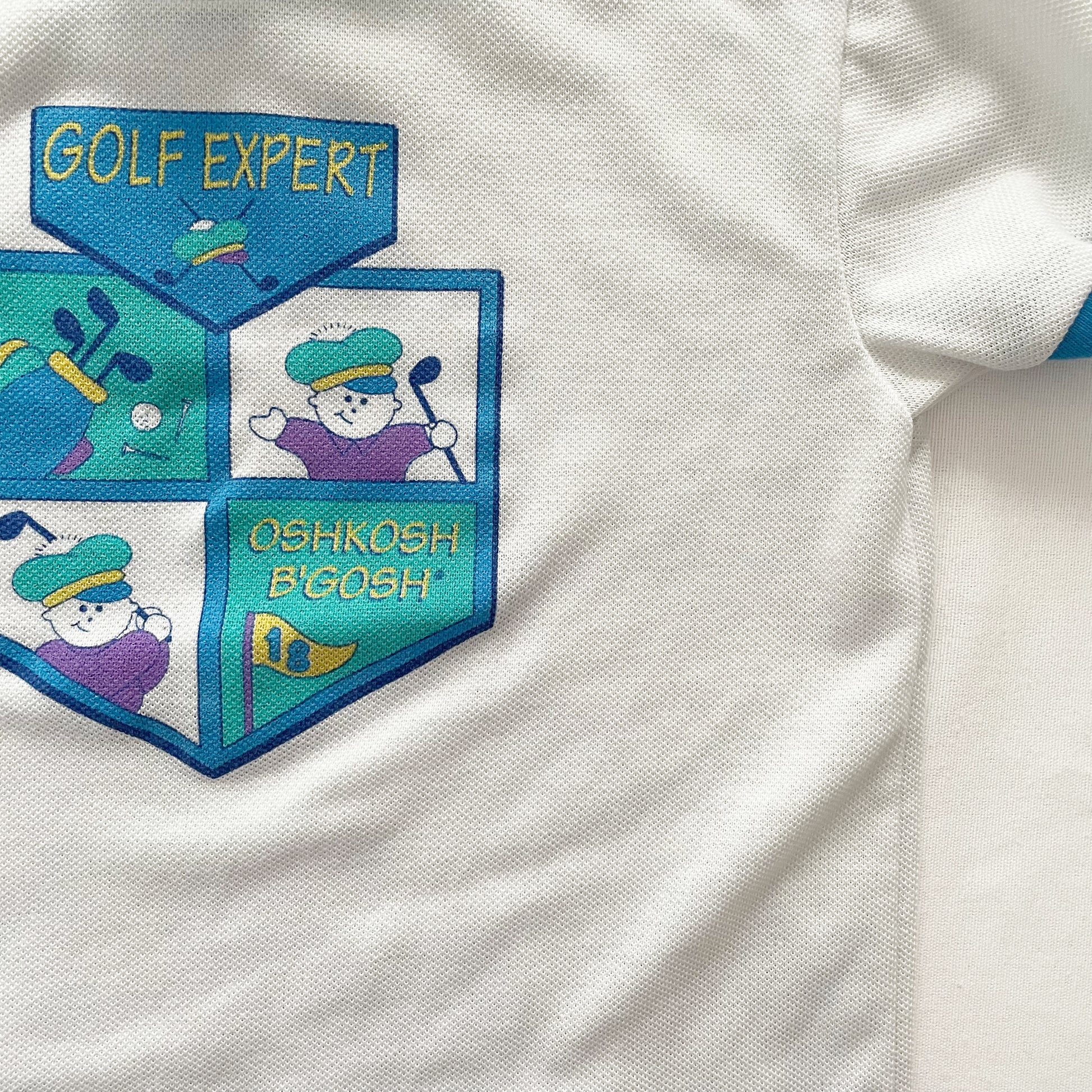 OshKosh Golf Graphic Tee - Yellow Clover Vintage Kids Clothes