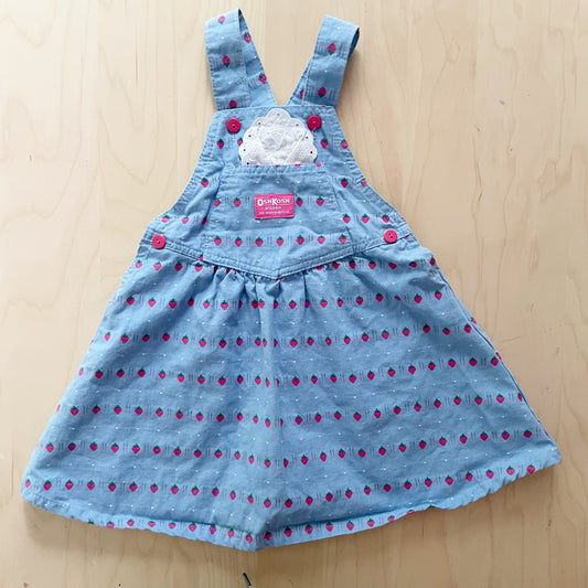 Vintage OshKosh Strawberry Doily Skirtall - Yellow Clover Vintage Kids Clothes