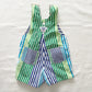 OshKosh Blue and Green Striped Shortalls - Yellow Clover Vintage Kids Clothes