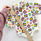 Jelly Beans Baseball Print Turtleneck Onesie - Yellow Clover Vintage Kids Clothes