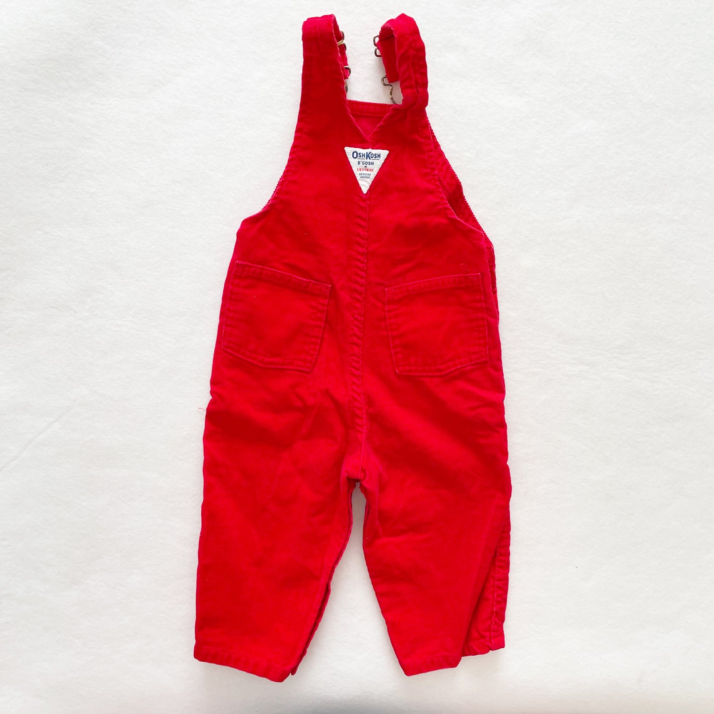 OshKosh Red Cord Overalls - Yellow Clover Vintage Kids Clothes